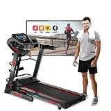 Fitfiu Fitness MC-500 - Cinta de Correr Plegable inclinación automática, 18 km/h y 2200 W, pulsómetro, Bluetooth y conexión App (Kinomap, Spax, Zwift), Superficie Carrera 41x123cm, Peso máx. 120 kg