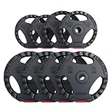 GORILLA SPORTS - Juego de discos de pesas vinilo 27,5 Kg Triple Agarre - 2x 1,25 kg 2x 2,5 kg 4x 5 kg Díametro 30/31 mm