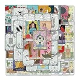 Pegatinas de Tarot de adivinación, 50 Uds., tarjeta de adivinación para Diy, portátiles, maletas, botella de agua, pegatina de grafiti