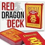 Fabricantes mágico dragón Rojo Cubierta - Tarjetas de Bicicleta Magic Makers Red Dragon Deck - Bicycle Cards
