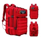 Beverly Mochila Táctica USA | Capacidad 25 L | Cordura de Alta Resistencia | Multiples Bolsillos | Gimasio, Montaña y Aire Libre. (ROJA)