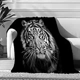 Manta Sofa 150 x 200 cm Tigre Mantas para Cama de Franela para Adultos y Niños, Mantas Ligeras de Microfibra Suave Cálido Fácil de Limpiar